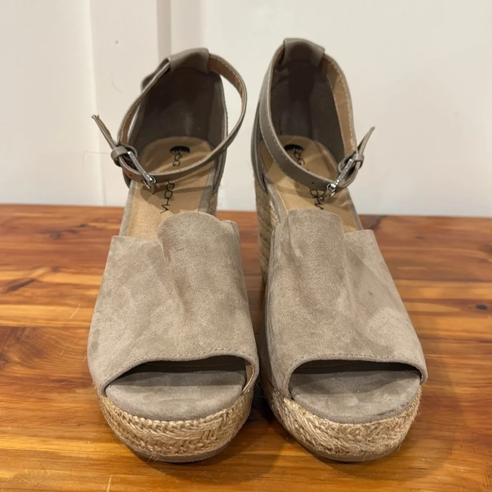 Big Buddah Rope Wedge Platform Espadrille Sandals